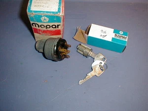 NOS MOPAR 1960-8 IGNITION SWITCH & LOCK /KEYS ALL - Foto 1 di 2