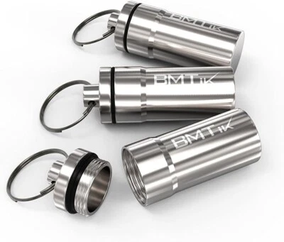 Tarro contenedor a prueba de olores para rebaños, té, café - camping, plateado, paquete de 3 Foto 1 de 4