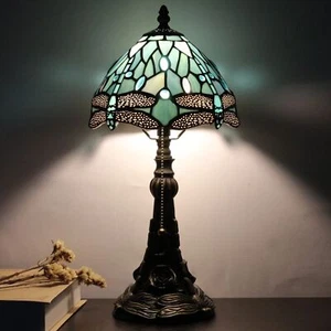 Small Tiffany Lamp Mini Stained Glass Desk Lamp Vintage Table Lamp Tiffany St... - Picture 1 of 7