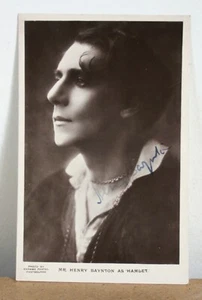 Carte Postale Photo Henry Baynton as Hamlet Signé Madame Pestel Eastbourne - Picture 1 of 3
