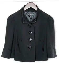 I.N.C. Cropped Strick Schößchen Jacke Petite Small Glockenärmel schwarz - Bild 1 von 7