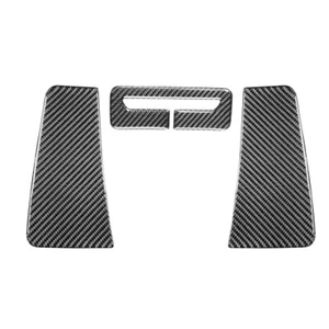 3Pcs Safety Belt Trim Cover Decor Carbon Fiber For Dodge Challenger 2015-2020 - Foto 1 di 11