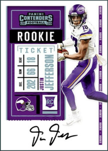 2020 Panini Contenders Rookie Ticket Autograph RC- Justin Jefferson Digital Card