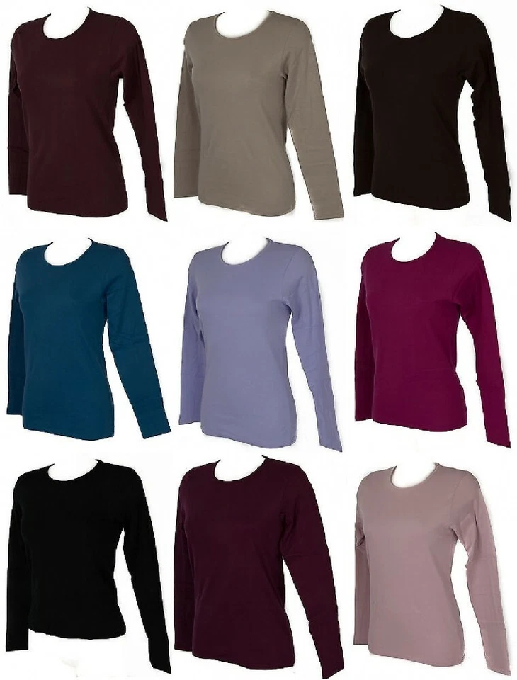 T-shirt girocollo donna manica lunga caldo cotone RAGNO articolo 074529 - Image 1 of 1