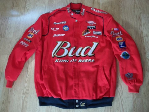 Dale Earnhardt Jr. Chase Authentic Drivers Line Budweiser NASCAR Jacket SIZE XL Cover