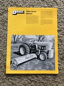 1977 Dandl side mount mower for farm tractors original sales sheet. - Picture 1 of 2