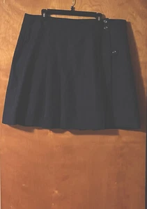 Schoolbelles Kilt Wrap Uniform SKIRT Navy Blue 40x22 M Jr. (2X 18W 20W) $80 Reg. - Picture 1 of 8