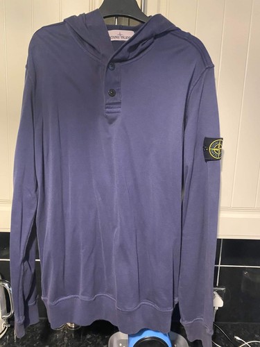 stone island capo tinto felpa con cappuccio collo con bottoni.. oi polloi taglia large
