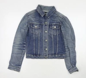 Warehouse Womens Blue Jacket Size 10 Button - Picture 1 of 10