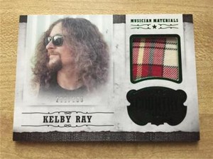 KELBY RAY - Panini Country Music - Musician Materials Green - S/N 211/260