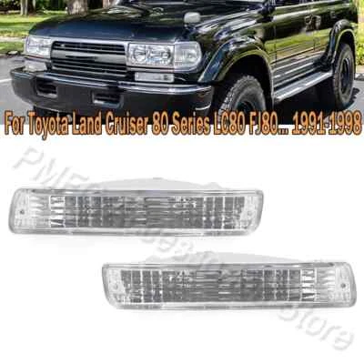 Par de faros antiniebla delanteros intermitentes para Toyota Land Cruiser LC80 FJ80 1991-1998 Foto 1 de 4