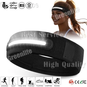 Rechargeable LED Headband with Light Sweatbafor Outdoor Sports for Men and Women - Picture 1 of 14