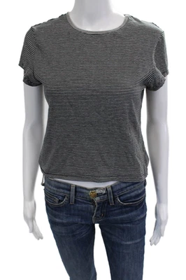 Camiseta feminina Intimately Free People listrada preta gola redonda tamanho G - Imagem 1 de 4