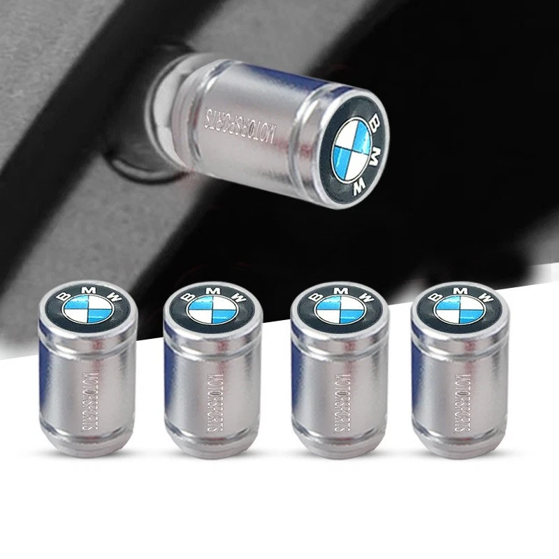 4PCS Metal Car Wheel Tire Air Valve Stem Dust Valve Cap Cover for BMW Silver - Image 1 of 1