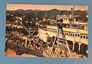 Passengers Landing At Crescent Bay Avalon Santa Catalina California Postcard - Picture 1 of 2