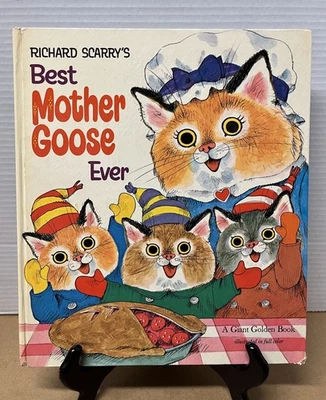 Richard Scarry's Best Mother Goose Ever - гигантская золотая книга HB 1971 ВИНТАЖНЫЙ - Изображение 1 из 4
