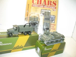 Solido Original Package N.22 + N.23 Military, Priest Tank + The GMC Tow Truck - Picture 1 of 3