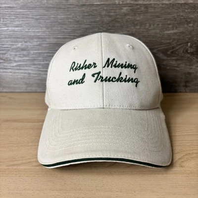 Risher Mining and Trucking Hat Cap Strap Back Embroidered Workwear Mens - Image 1 of 4