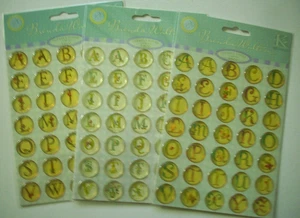 Lot of 3 Brenda Walton Alphabets bubbles stickers  each different - Picture 1 of 5