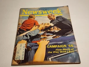 NEWSWEEK magazine SEPTEMBER 26, 1966 CAMPAIGN '66 How Much Of The Way With LBJ? - Picture 1 of 5