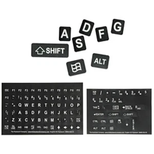 The Keyboard Company 117 0097 Large Print Keyboard Stickers- Black-white - Picture 1 of 1