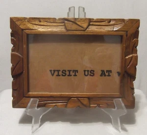 Geschnitzter Vintage rustikaler Holz Bilderrahmen 5"x7" Hängen oder Tischplatte INFO LESEN! - Bild 1 von 4