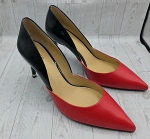 Michael Kors Red and Black 3 inch heals women's sz 9 - Picture 1 of 13