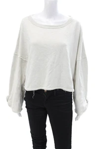 Project Social T Womens Cotton Long Sleeve Knit Crop Sweater Gray Size M - Picture 1 of 5