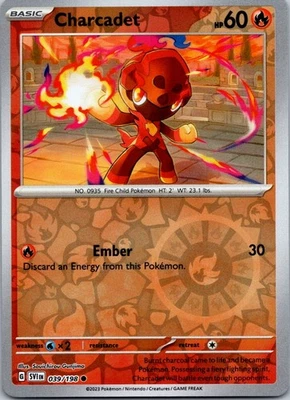 Reverse Holo Charcadet 039/198 Common SV01: Scarlet & Violet Base Set - Image 1 of 2