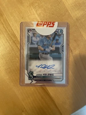2021 Bowman Chrome Rookie Auto Jarred Kelenic #BCRA-JKAuto RC - Image 1 of 2