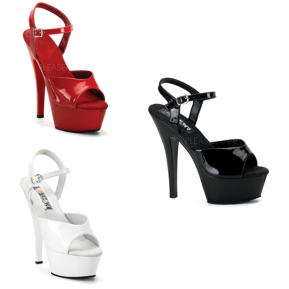 Pleaser Funtasma Stilettos Ankle Strap Open Toe High Heels Adult Women Juliet209 - Image 1 of 1