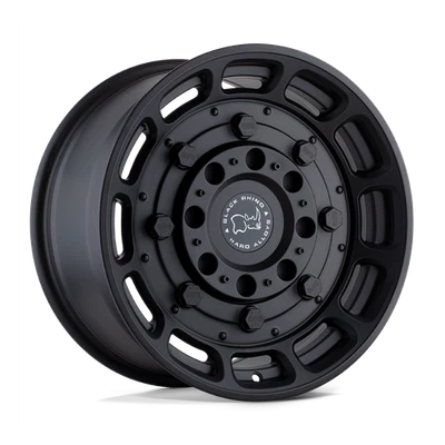 4 llantas negras de 17 pulgadas Rhino Warthog negras 17x8,5-18 mm para Jeep Wrangler Foto 1 de 4