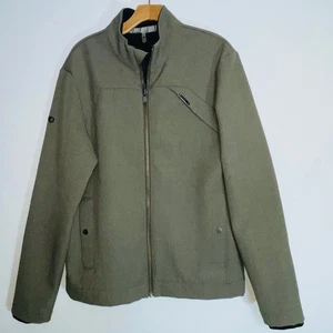 Pearl Izumi Bartlett Denim Bonded Fleece Jacket in Green - Men's Size L - Picture 1 of 13