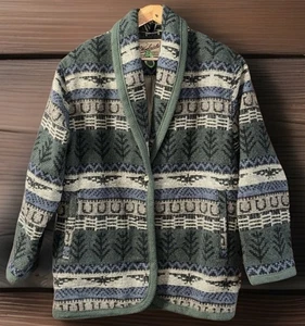 Women’s Vintage Woolrich Blanket Jacket Coat Southwest Med Wool Blend Clean USA - Picture 1 of 13