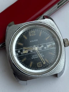 RELOJ PULSERA HOMBRE VINTAGE VENTA PARA PIEZAS TIMEX 1971 KELTON FRANCIA 25 METROS - Imagen 1 de 7