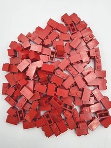 Lego 140 Red 1x2 Brick Pieces Building Genuine Bulk Lot Basic 2x1 - Picture 1 of 1