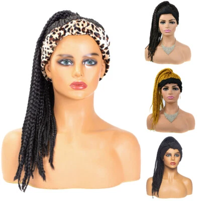 Pelucas de diadema trenzadas de cola de caballo trenzadas de 18" pelucas de turbante Cornrow pelucas trenzadas Foto 1 de 4