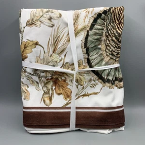 Pottery Barn Sonoma Autumn Plymouth Turkey Tablecloth Multi 70" X 108" #H132Q - Picture 1 of 3