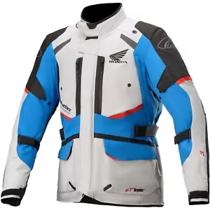 Alpinestars Andes v3 Drystar® Honda Design Herren Motorrad Jacke grau-blau-rot - Bild 1 von 4