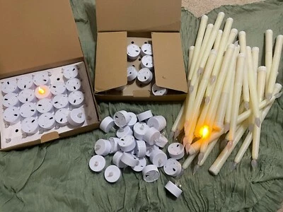 Velas de imitación y luces de té para bodas o eventos  Foto 1 de 4