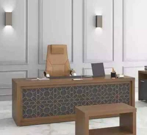 Klassischer Schreibtisch Arbeitszimmer Tisch Holzmöbel Office 220x90cm - Bild 1 von 1