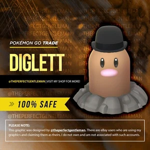 Diglett Bowler Hat Pokemon #050 GO Gen 1 Kanto - Picture 1 of 4