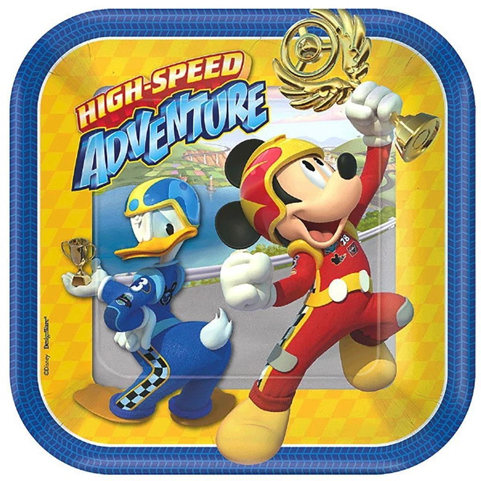 Platos de postre Mickey Roadster Racers suministros de fiesta de cumpleaños 8 por paquete nuevos Foto 1 de 1