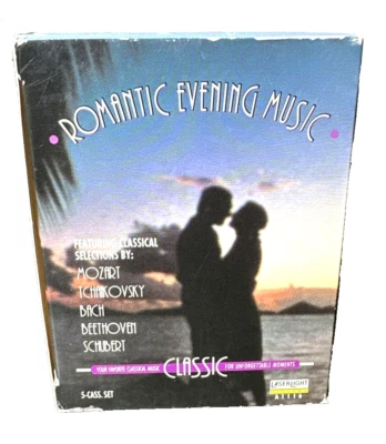Romantic Evening Music (5 Cassette Tape Set) BRAND NEW.  Mozart, Bach, Beethoven - Image 1 of 2