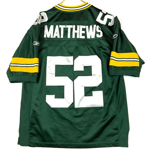 Vintage Clay Matthews Green Bay Packers Reebok Jersey Size 48 Green Nfl Football