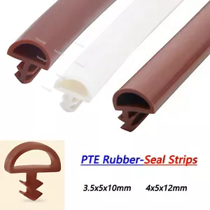 Wooden Door Bayonet-Typ Seal Strips TPE Rubber Protect Gasket Draught Excluder - Picture 1 of 11