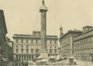 Vintage Photographs Landscape Piazza Colonna, Roma, Italy c. 1900 Artwork - Picture 1 of 8