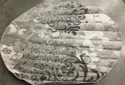 Alfombra redonda PLATA/MARFIL 6' X 6' defecto, precio reducido 1172653084 ADR114B-6R Foto 1 de 4