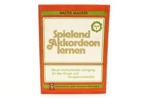 Tocando Acordeón Aprender Volumen 1 Walter Maurer 1974 Accordion Learning Book - Imagen 1 de 2