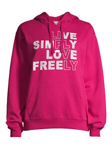 Love Simply Freely Juniors Graphic LS Hoodie Pullover Fleece L/G (11-12) R-L